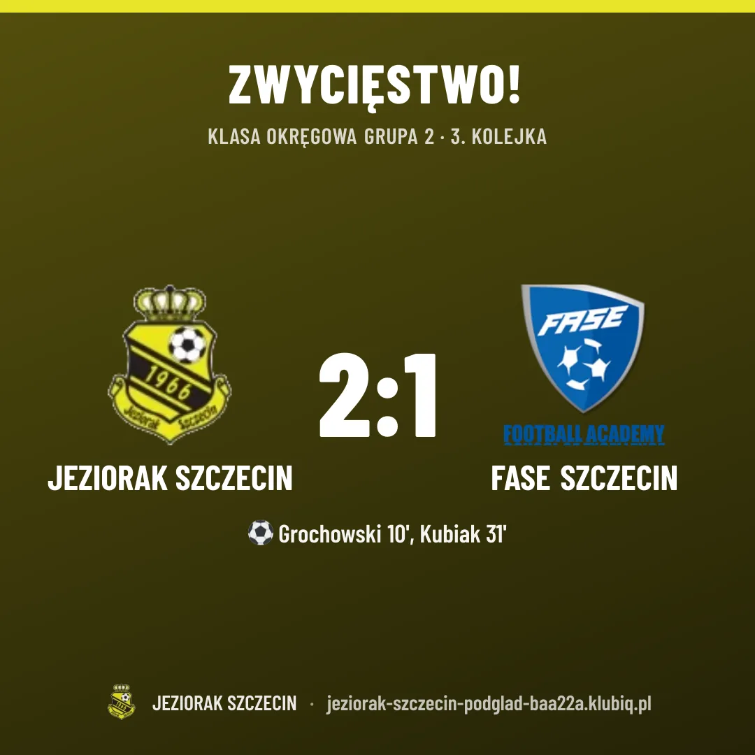 Jeziorak Szczecin 2:1 FASE Szczecin